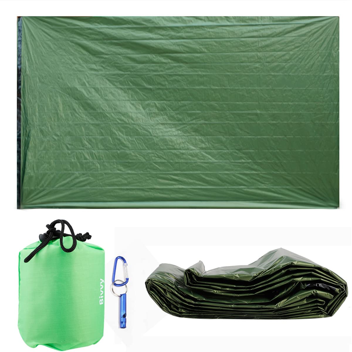 Sac De Couchage De Survie D'Urgence, Couverture De Bivouac Polyvalente, Léger Réutilisable Pour