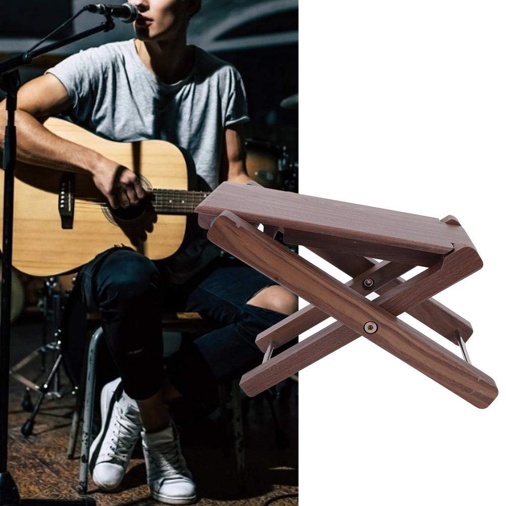 Poggiapiedi Chitarra, Legno Massello Pieghevole Antiscivolo Poggiapiedi per Chitarra Classica Accessori for Musicisti Studio Recital