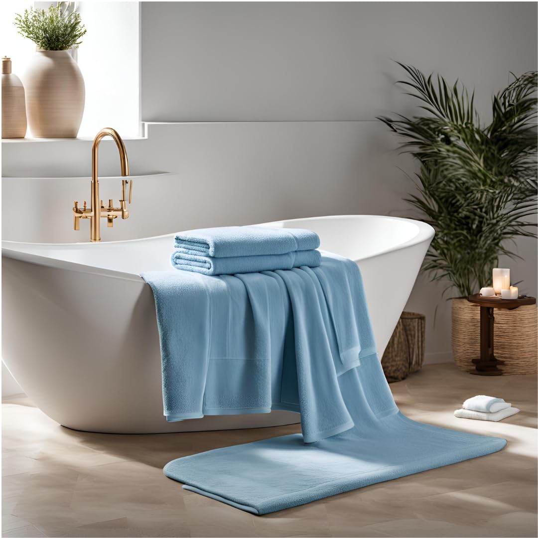 Makooz Large Bath Towels Set, 2 Pc Pack Premium Style 100% Egyptian Cotton 500 GSM, Highly Absorbent, Quick Dry - Image 3