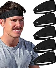 Sport Headbands for Men & Women - Sweat-Wicking Workout & Running Head Bands - Exercise Sweat Band for Workout, Basketball, Tennis, Cycling, Yoga