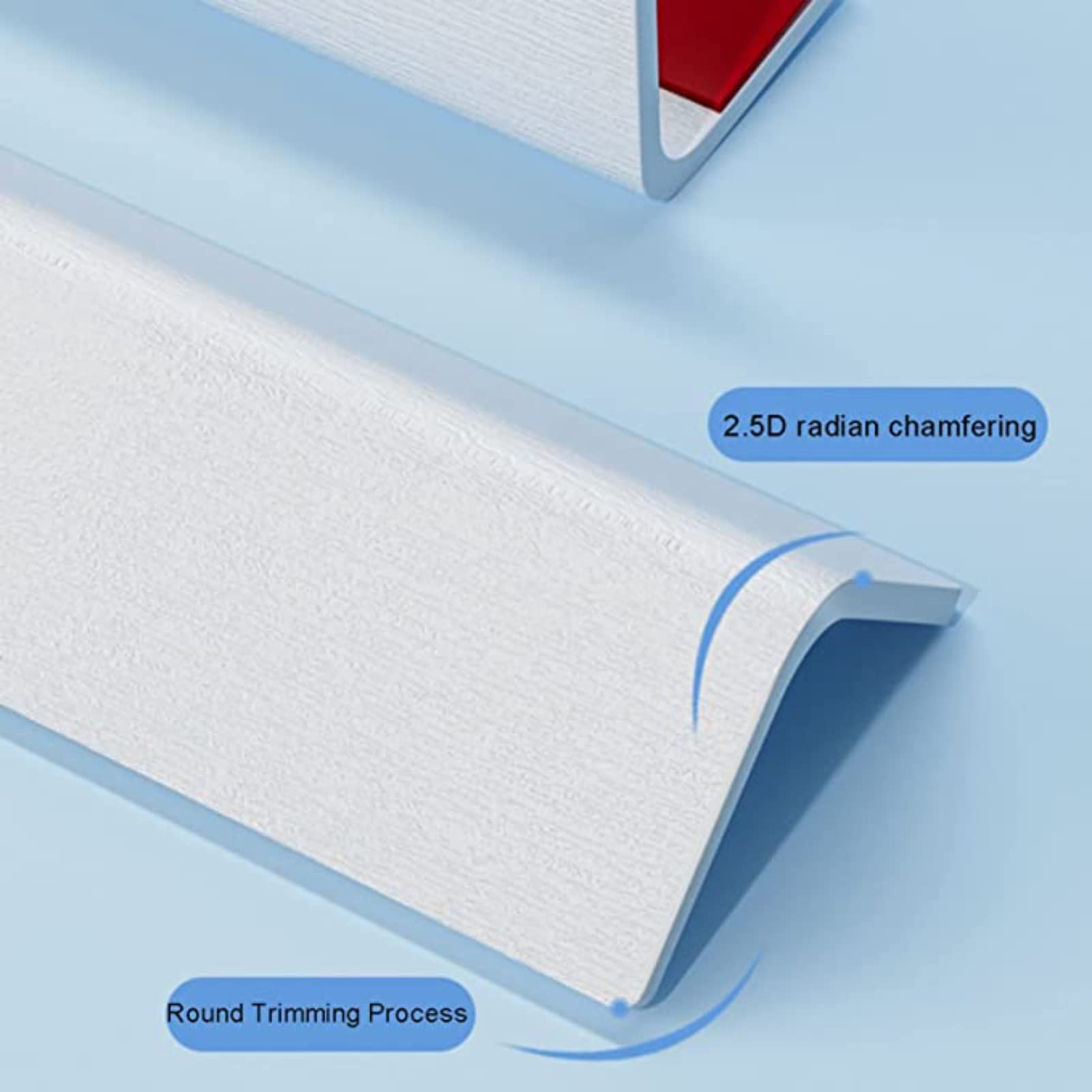 Esquineras pared Protector de esquinas adhesivo para paredes, tira de PVC resistente de 1,2 m (47,24 pulgadas) de largo, protector de esquinas anticolisión, protector de bordes para desconchones de p