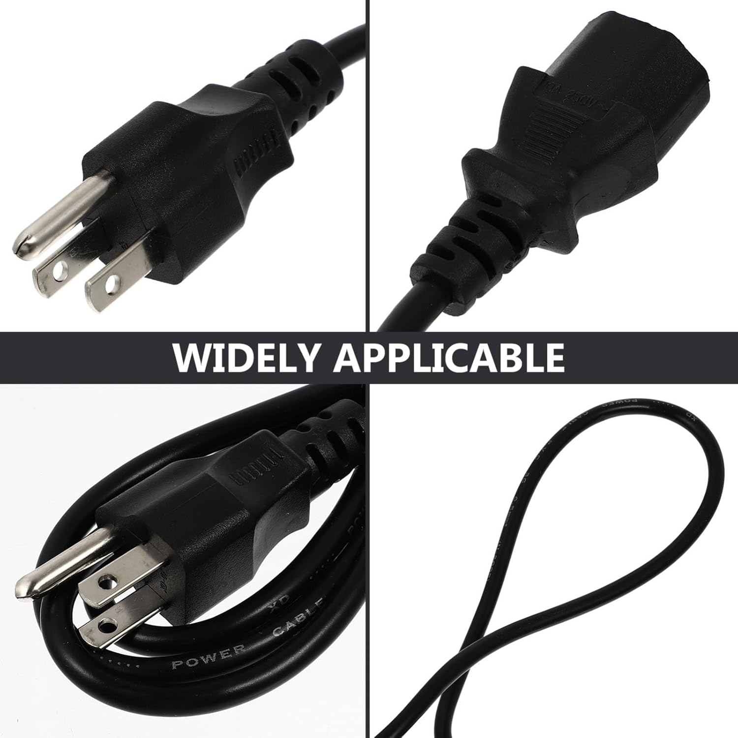 OSALADI 100pieces Plug Cord Replacement for Printer Power Cord Iec Power Cable