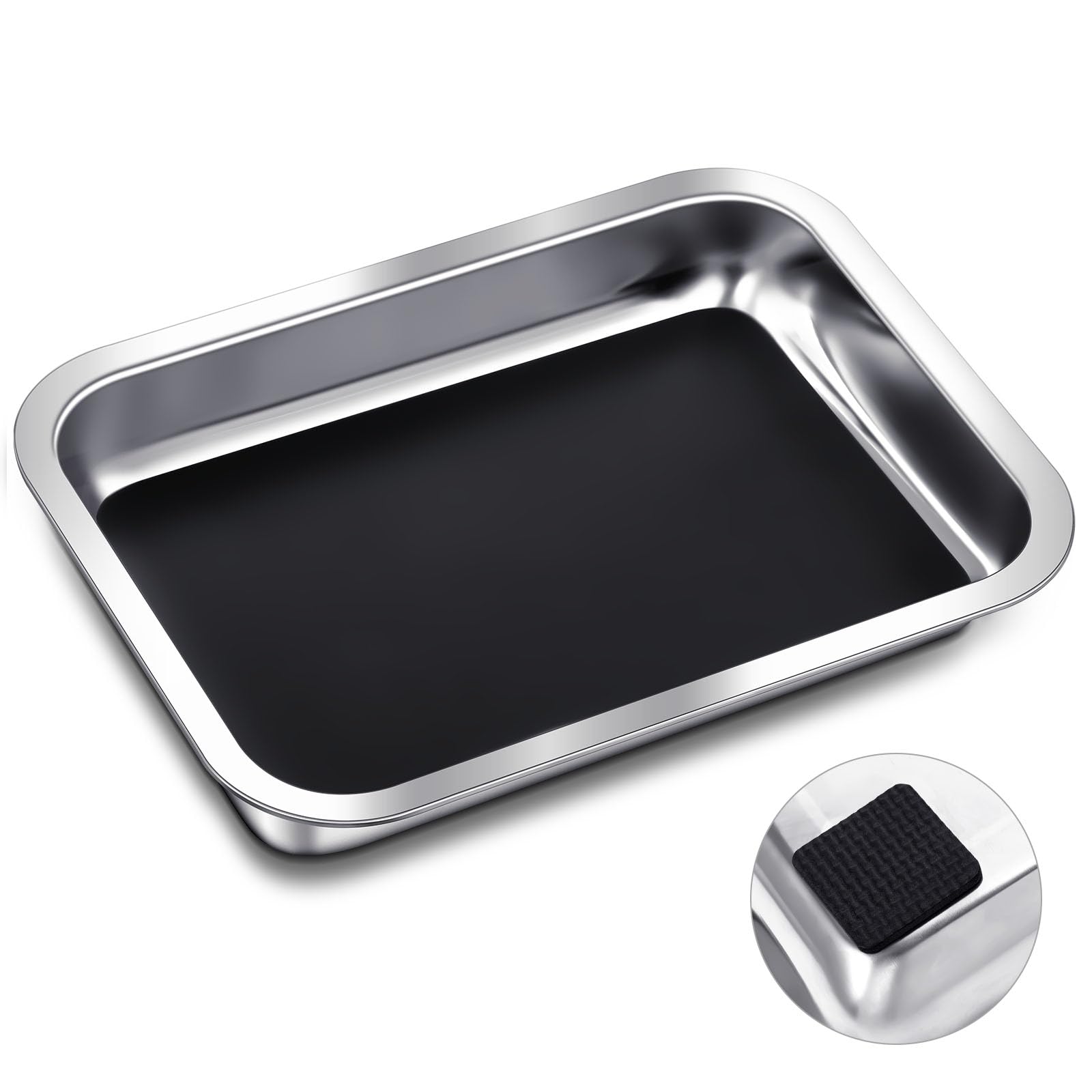 Conelist 8 Set 12.2 x 8.27 Inch Dissection Pan with Wax, Black — Amazon image 11