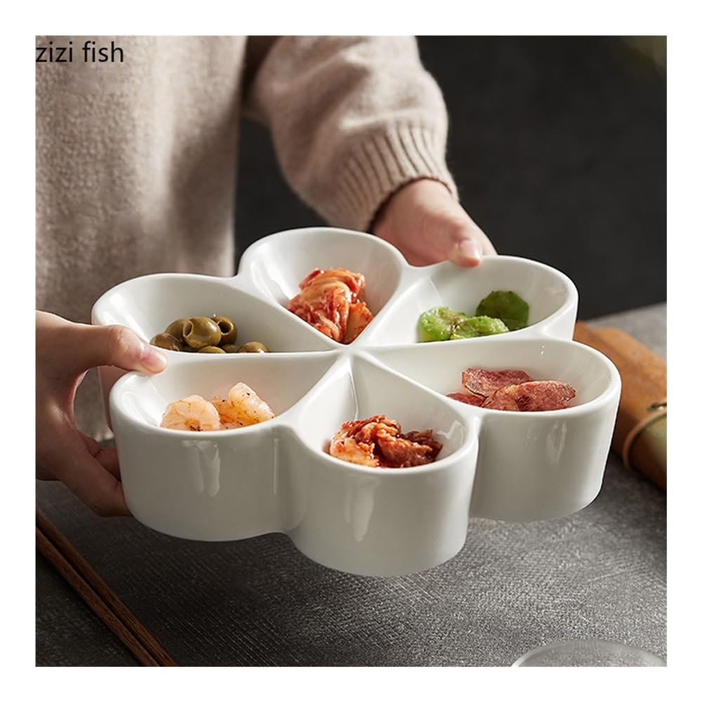 Talerz Jadalniczy, Nieregularny talerz do sushi — ceramiczna taca na przekąski, desery z wieloma siatkami i sashimi(14.2cm)