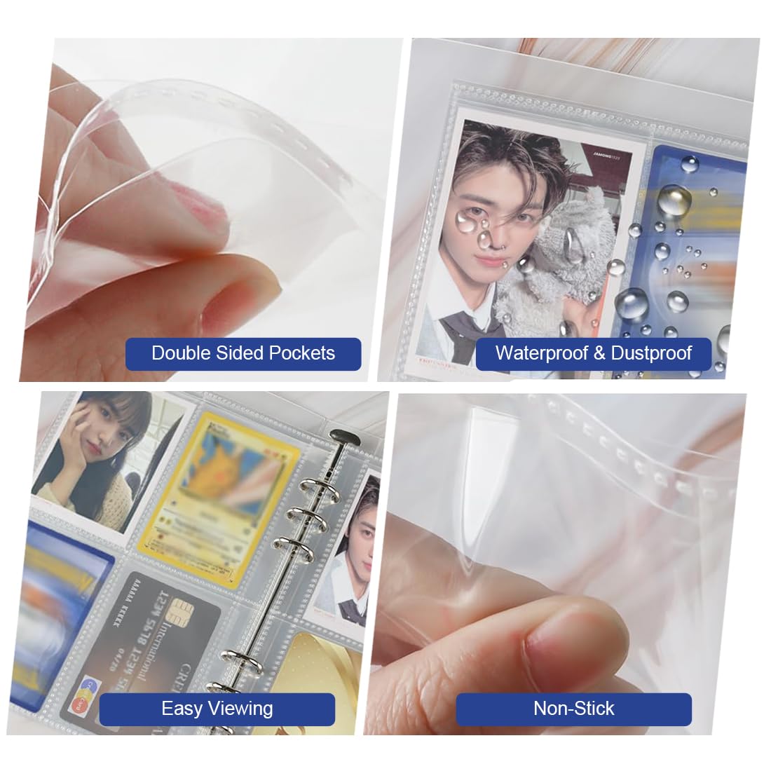 50 Pochettes Transparentes A5 Pour Cartes Collection - Protection étanche Et Organisation Facile