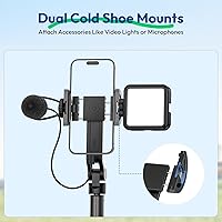 Vista 7 de ULANZI TT88 - Trípode magnético para iPhone 17, palo selfie extensible de 57 pulgadas con control remoto, clip de teléfono 2 en 1 y soportes dobles