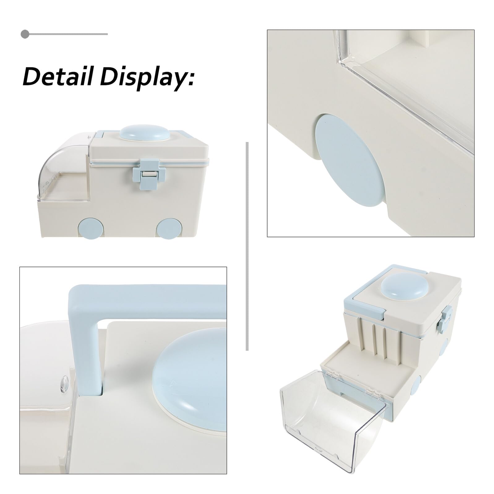 Scatola Porta Medicinali Portatile con Maniglia in Plastica, Organizzatore Medico per Uso Domestico, Armadietto per Kit di Primo Soccorso con Scomparti, Contenitore per Emergenze