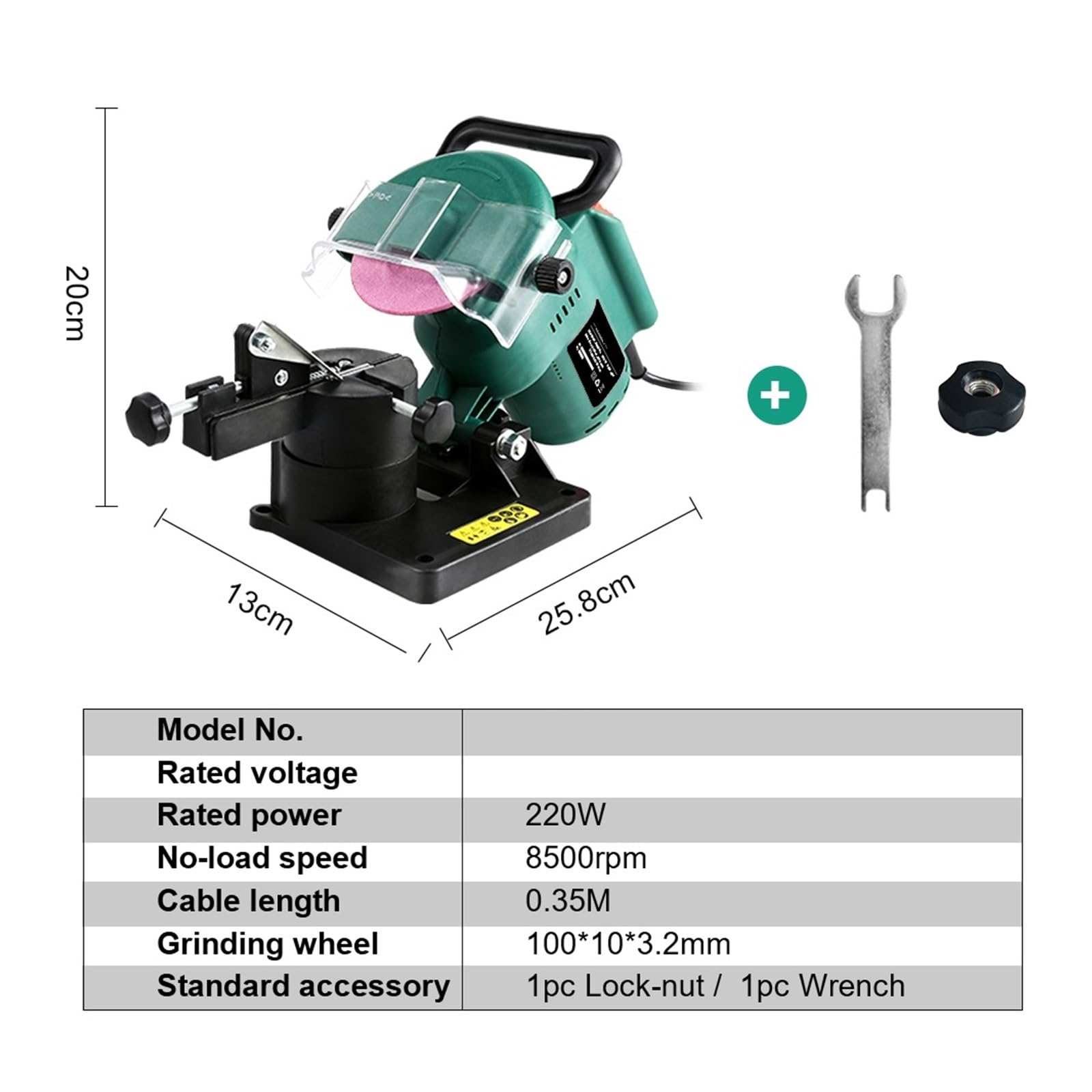 Afilador De Motosierra Eléctrico 220 W, Cadena 100 Mm Y 4 Pulgadas, Máquina For Afilar Cadenas, Portátil Ahorra Tiempo Y Esfuerzo