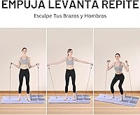 Vista 7 de Pilates Reformer Board Set - 2026 Foldable 8-in-1 Pilates Machine for Full Body Workouts, Ab Core Trainer with Resistance Bands, Portable Home