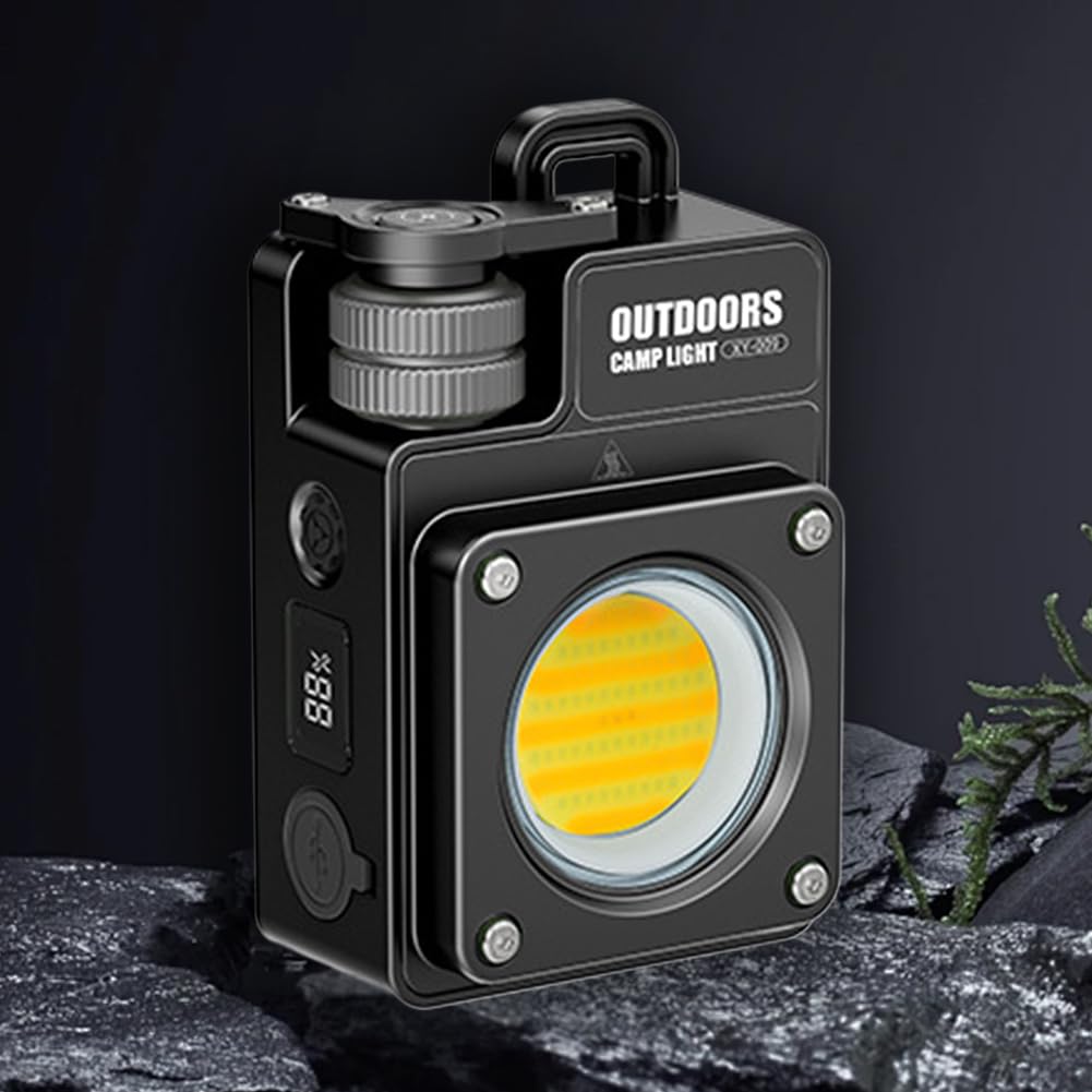Mini kempingowa latarnia LED na kemping, wodoszczelna, do użytku na zewnątrz (czarna)