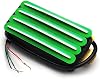 Green Hot Rail 2-Dual Blade Electric Guitar High Output Track Type Four Coil Humbucker Guitar Pickup Compatible with Stratocaster Telecaster Les Paul
