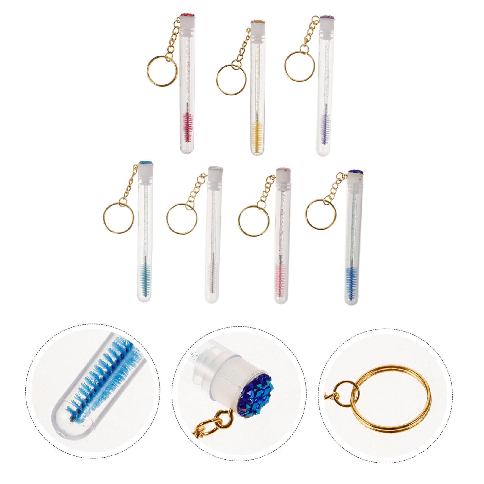 FOMIYES Eyelash Brush Set Lash Extension Supplies Makeup Applicator Soft Bristles Travel-friendly