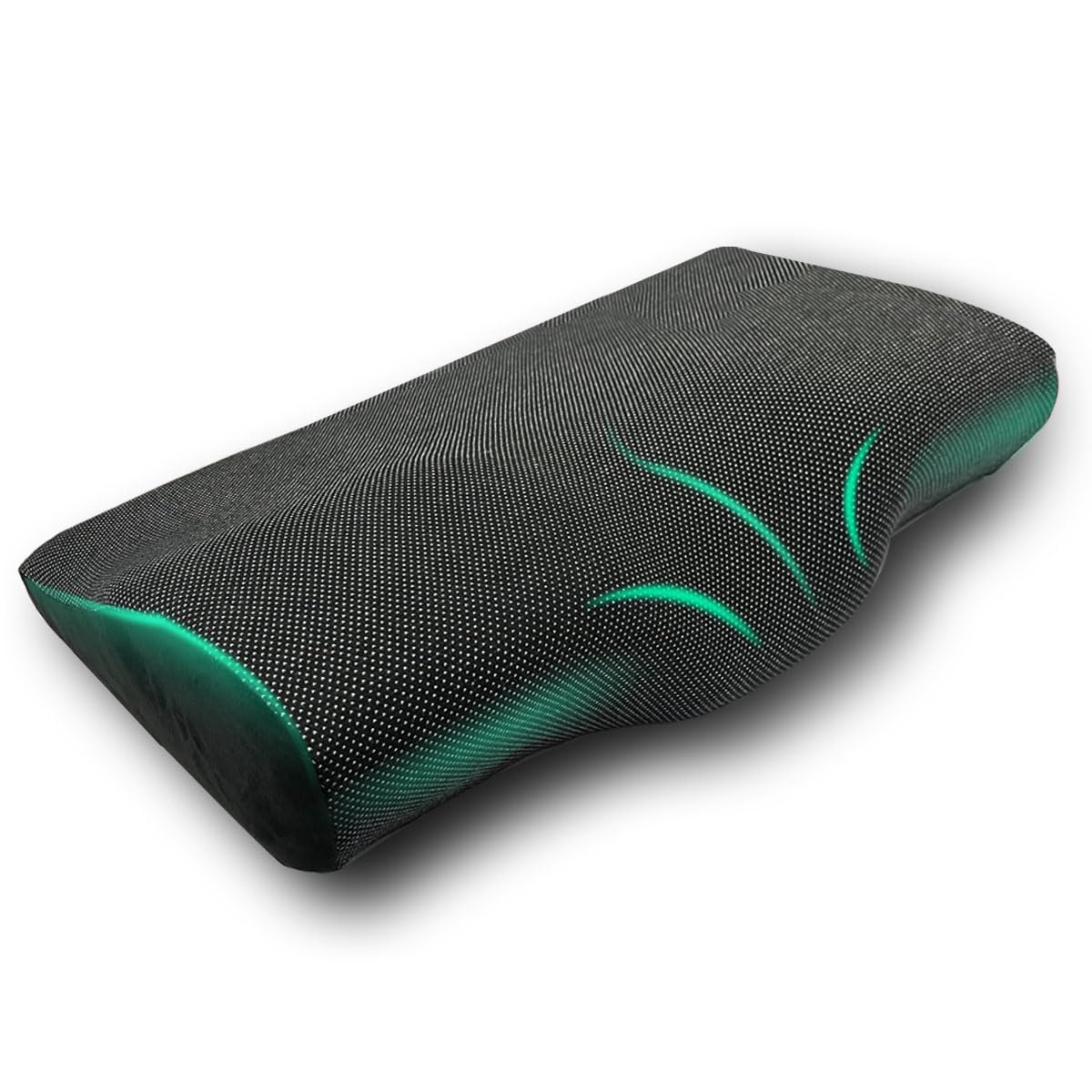 Trajectory Cervical Bed Pillow Memory Foam Contour Cervical Orthopedic Pillow Perfect for Men and Women with Neck, Shoulder and Spondylitis (Black)