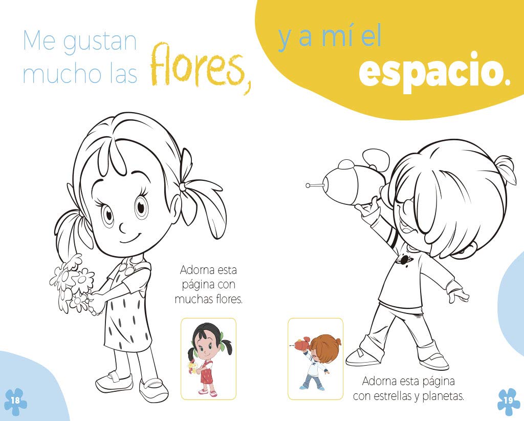 Cleo y Cuquín, Familia Telerín. Actividades - Pinta y colorea con Cleo y Cuquín (Altea)