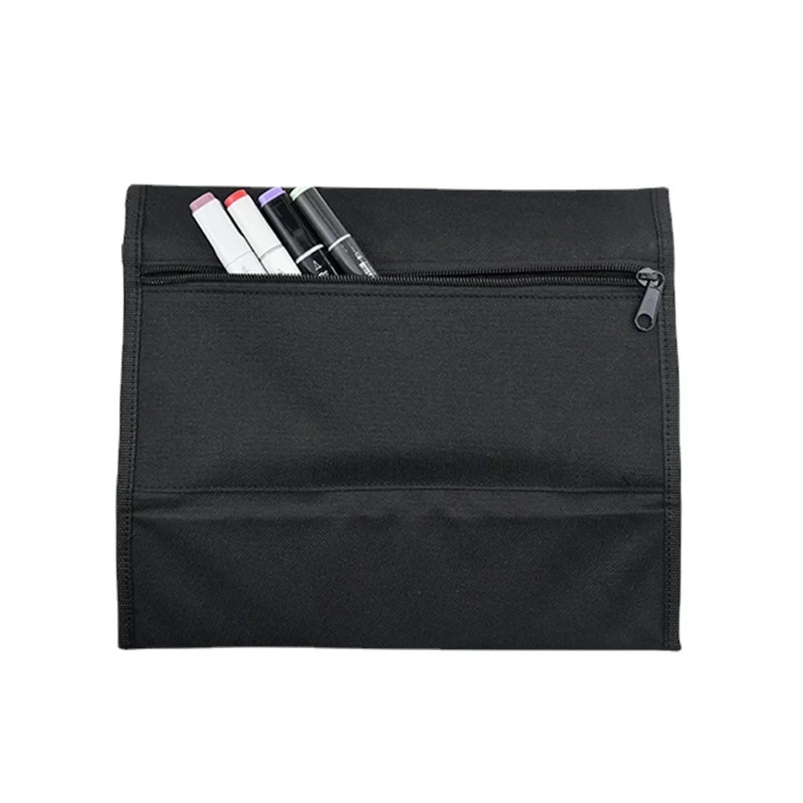 Porta Pennarelli Borsa porta pennarelli neri 12/24/36/48/60/72 Slot Tela di nylon Benda portatile Penna for acquerello Articoli di cancelleria for l'organizzazione Per Ufficio(72 sticks)