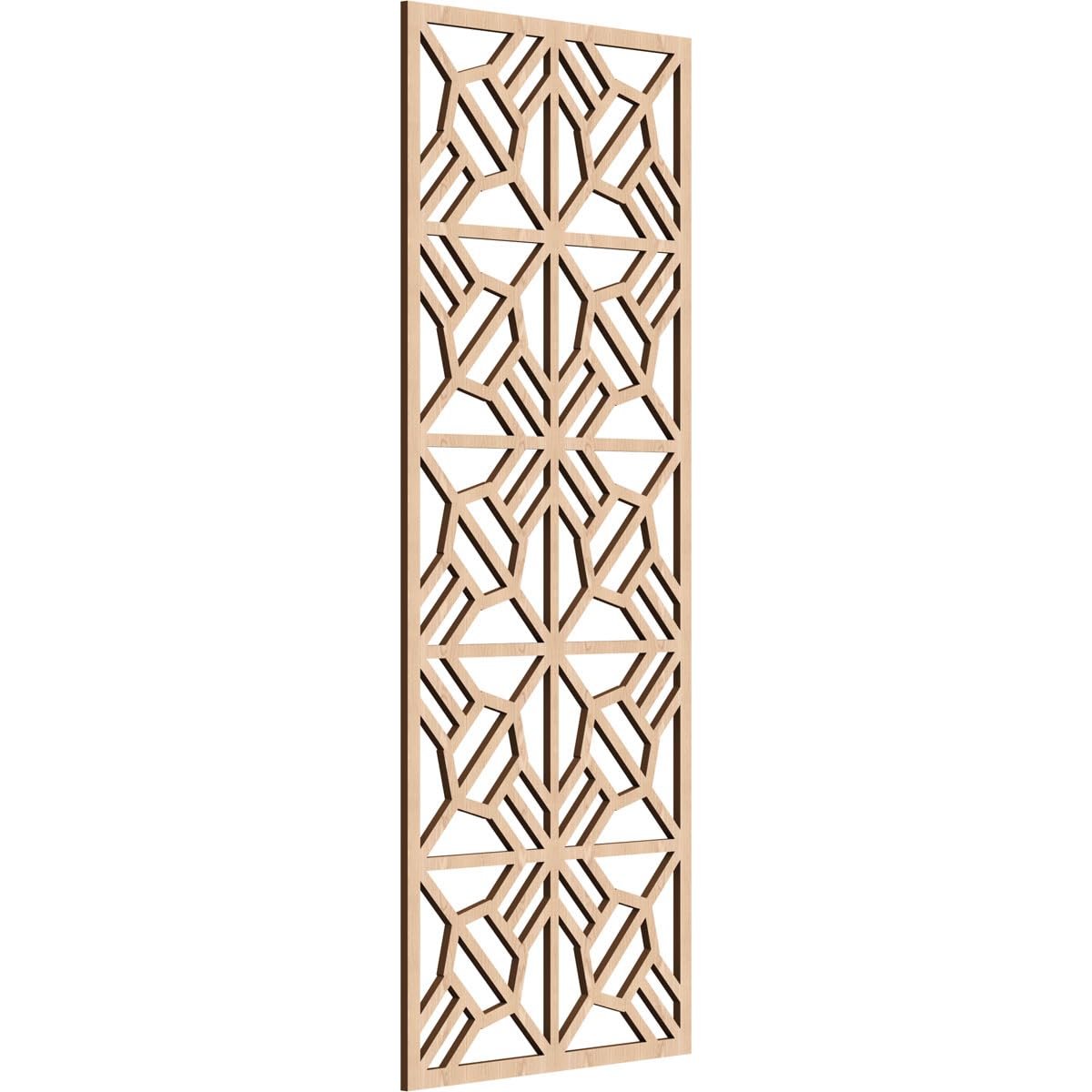21 3/8"W x 54 3/8"H x 3/8"T Auburn Decorative Fretwork Wood Wall Panels, Red Oak