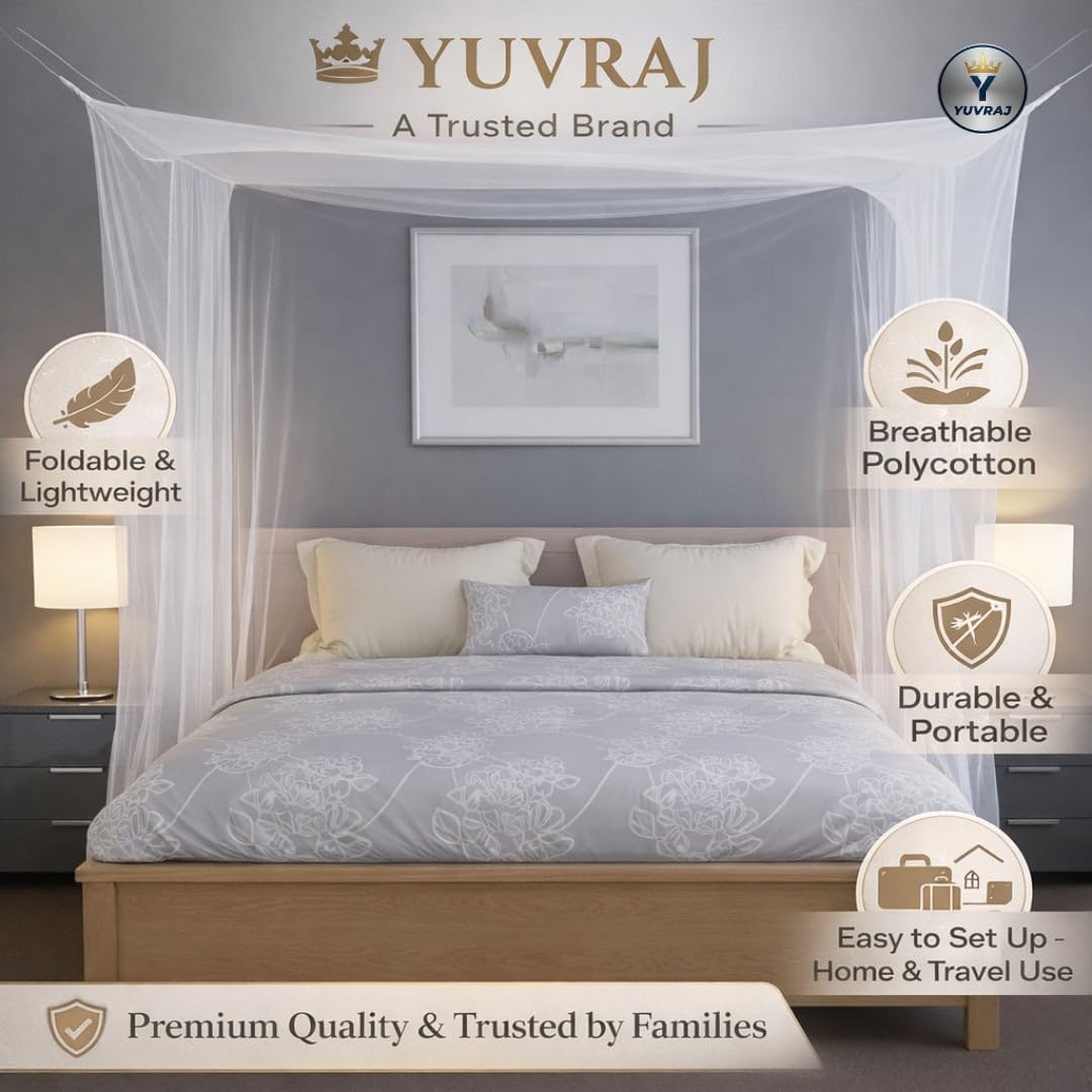 Mosquito Net for Bed - Breathable & Foldable -3