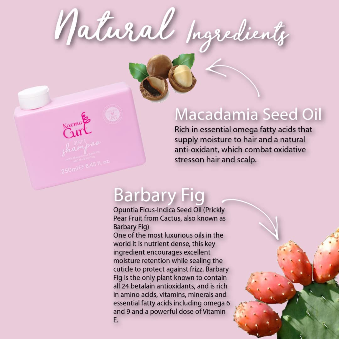 Kozma Curl Gentle Shampoo, 8.45 fl oz 250ml, Sulfate Free, Shampoo for Curly Hair, For All Curl Types, Curly Hair Products - Image 8