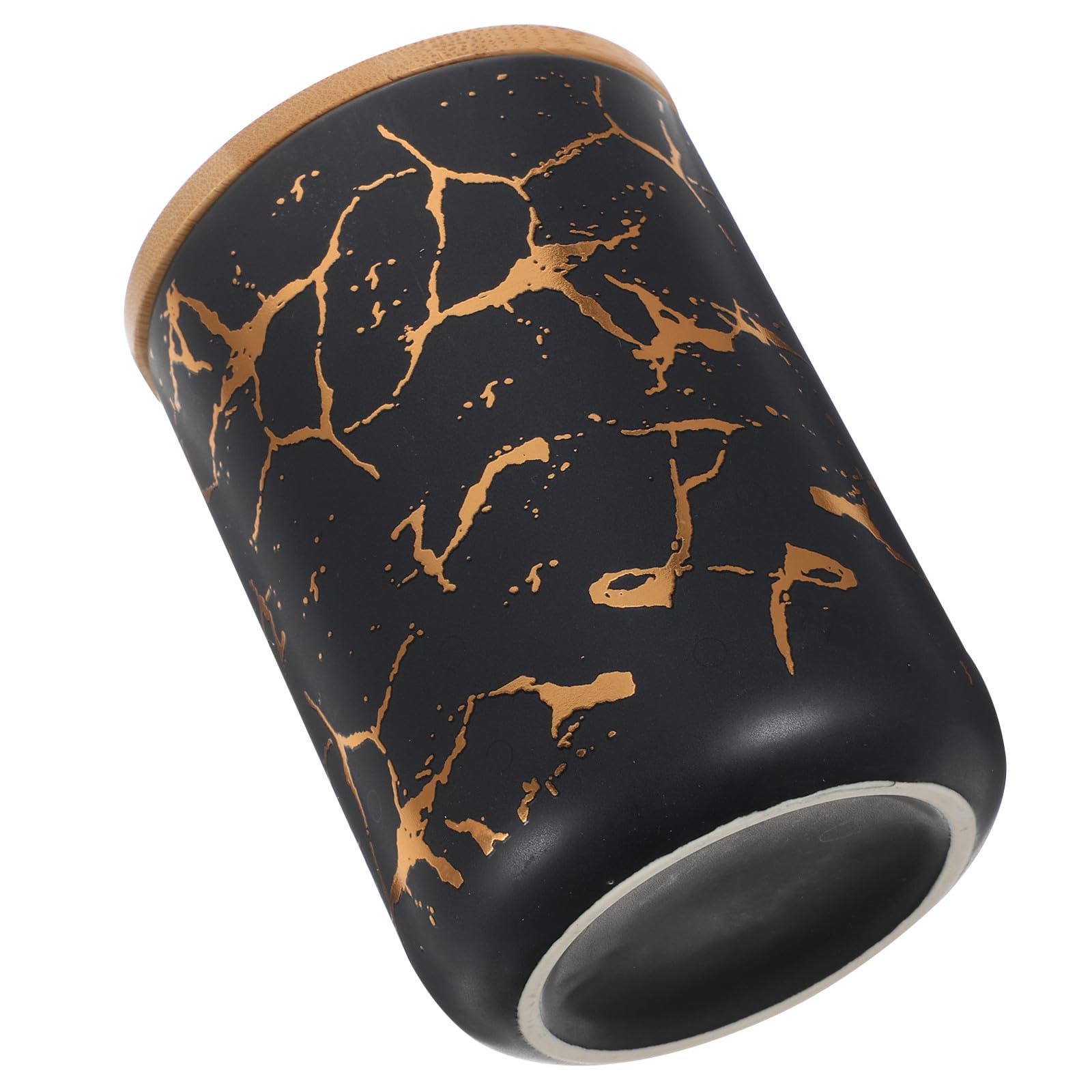PACKOVE Barattolo Ermetico in Ceramica Nera per Tè e Caffè, Semplice