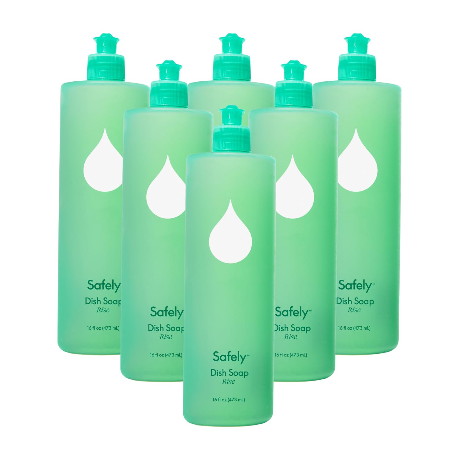 SafelyLiquid Dish Soap - Removes Tough Stains and Baked-on Messes, Cuts Grease - Biodegradable Formula -Safe for Baby Bottles - 16 Fl Oz - Pack of 6, 96 Fl Oz in Total