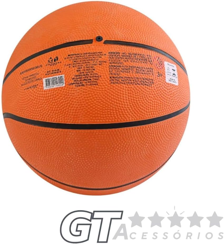 Kit Bola de Basquete Oficial Tamanho 7, com Bomba de Ar Resistente Portátil.