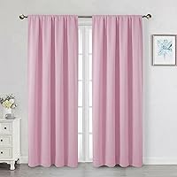 Vista 190 de Cortinas opacas para dormitorio, sala de estar, juego de 2 paneles de 54 pulgadas de largo, cortinas de oscurecimiento de habitación con aislamiento