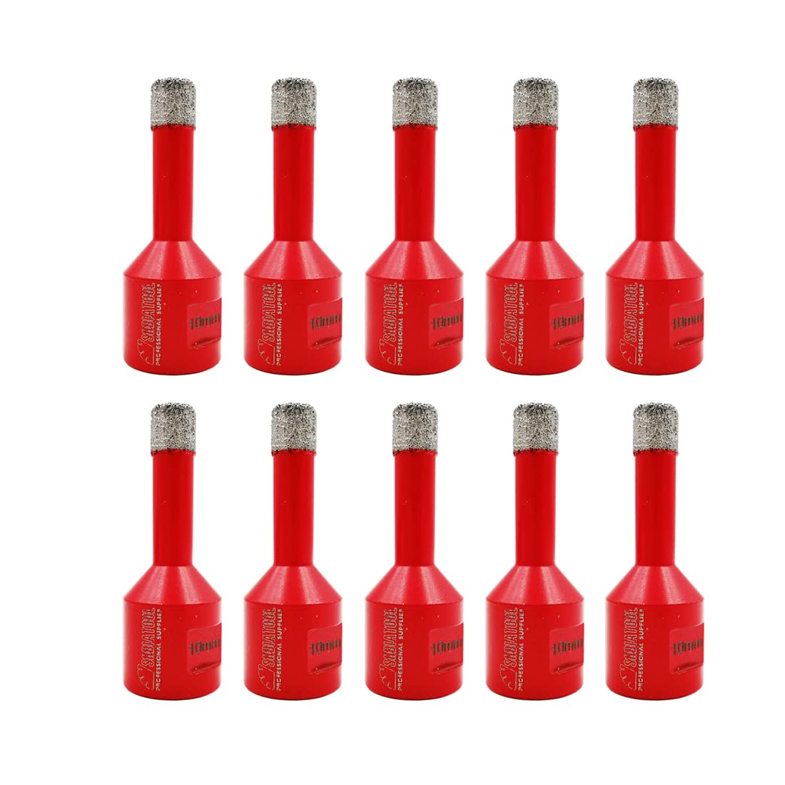SHDIATOOL Diamond Core Drill Bit,Hole Saw Diameter 10mm 3/8" M14 Thread Vacuum Brazed for Concrete Granite Marble Porcelain Tile Masonry Brick,10PCS