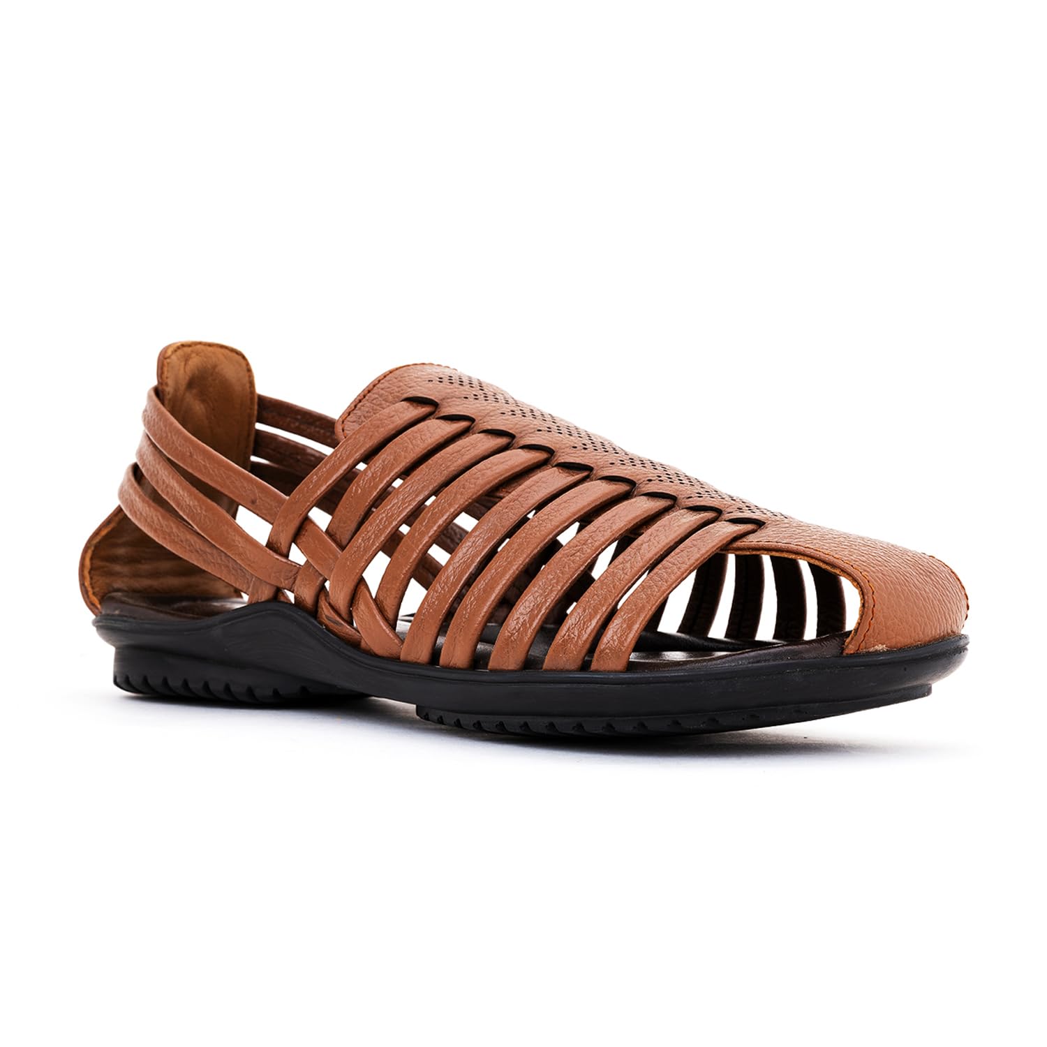 khadim's Lazard Leather Fisherman Sandal for Men-picture-14