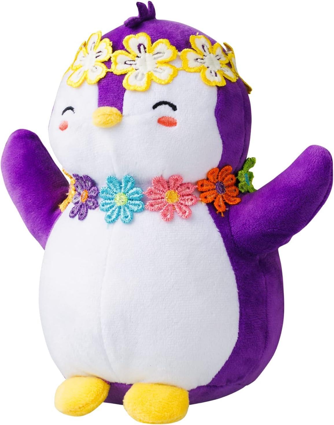 Plush Buddies - Adopt Your New Forever Friend with 4 Different Stuffed Animal Penguin plushie Designs, Each Comes Complete with a Redeemable Digital Experience Code, 7.8 Inch