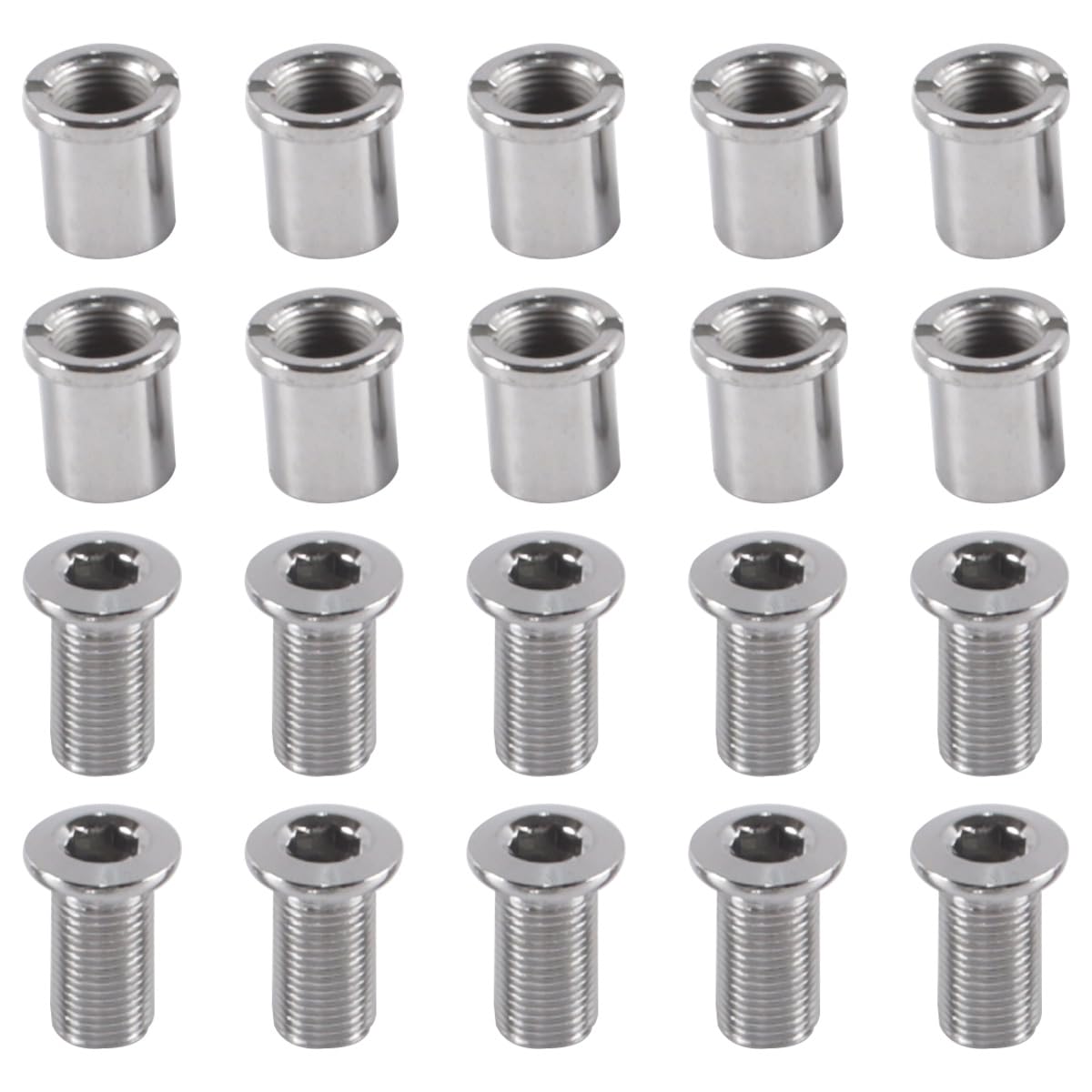 Durlo 10 Pcs Bike Chainring Bolts Set Crank Mounting Screw for Road MTB Folding Bikes