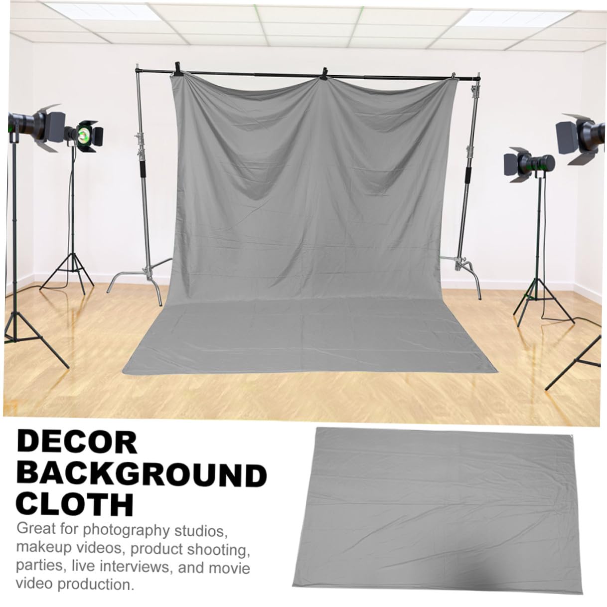 Sfondo Fotografico Grigio 3X2 M Fondale Decorativo Spesso per Studio Fotografico Video Trucco e Feste Lavabile e Riutilizzabile Tessuto Morbido e Resistente