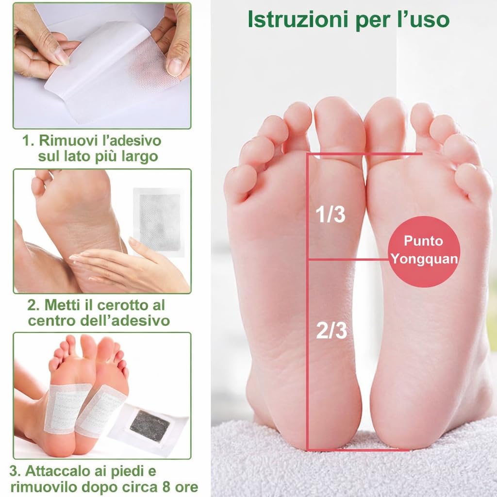100 Pezzi Cerotti Detox Piedi, Principi Attivi Naturali Detox Per Piedi, Patch Per Il Piede Per Rimuovere Le Tossine Dal Corpo Migliorano La Circolazione, Accellera Metabolismo E Migliorare Il Sonno