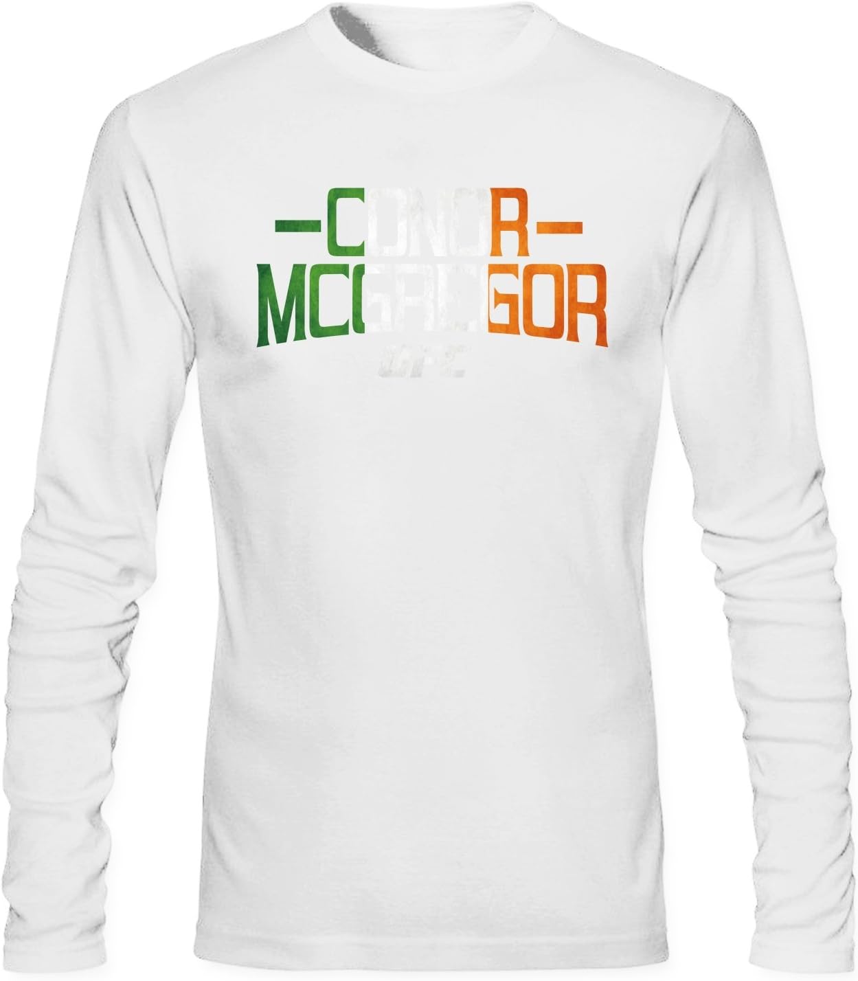 WOODO Men's Conor McGregor UFC boxing Sport's Team Logo Long Sleeve T white M