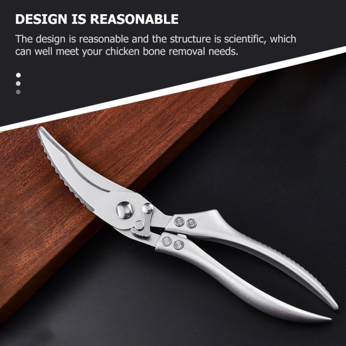 Tijeras para Huesos de Pollo de Acero Inoxidable, Cortadora de Carne Resistente y Fácil de Usar, Accesorio de Cocina Adecuado para Eliminar Huesos Precisión