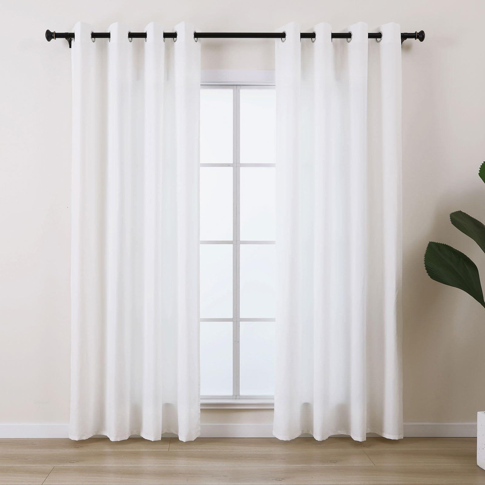 L.Z.E Non-See-Through Curtains White
