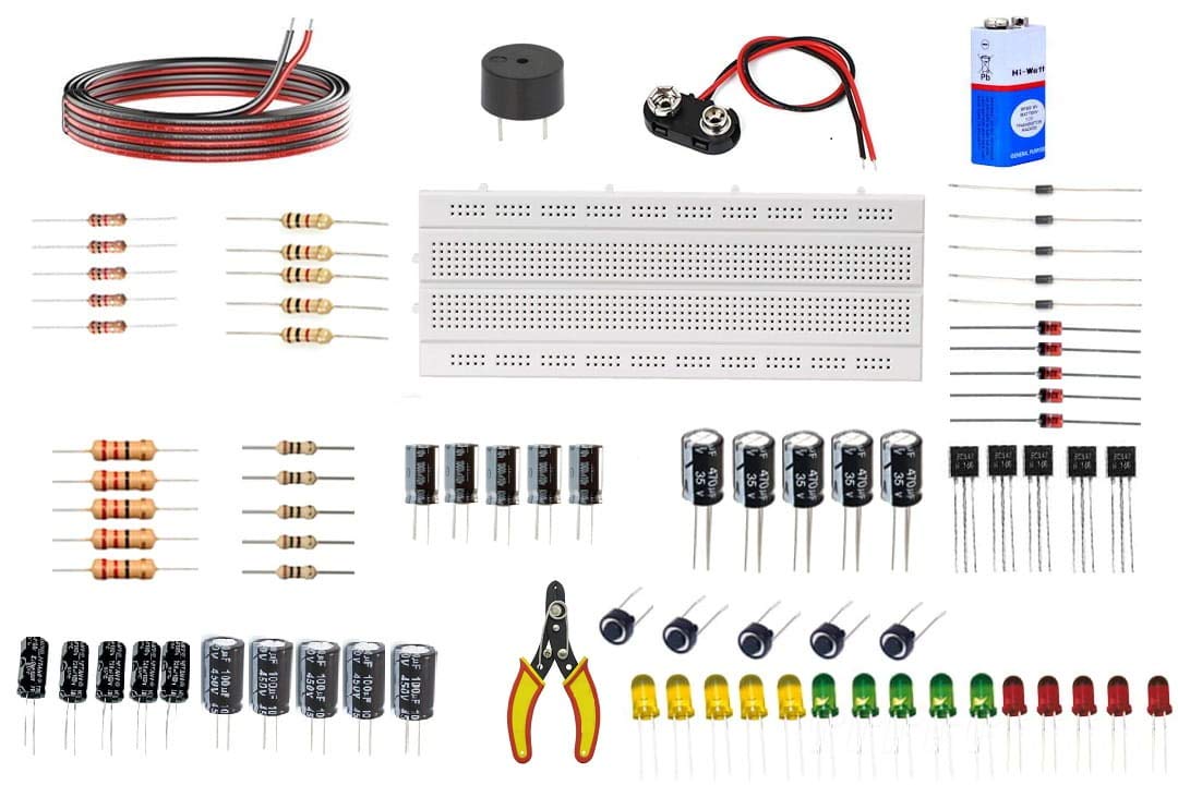 Ansoz Electronic Components Kit/Basic Kit (Includes Breadboard, Capacitors, Resistor, Leds, Buzzer, Etc) (B08J3ND9SY) Amazon Price History, Amazon Price Tracker