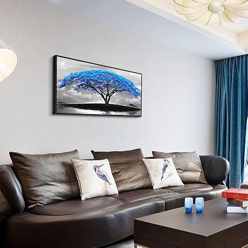 Miniatura 10 de Lienzo decorativo para pared de sala de estar, océano azul, mar, sol, paisaje, baño, decoración de pared, listo para colgar, para decoración del