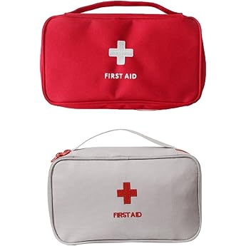 Mini First Aid Bag Empty First Aid Bag Medication Bag Small 2 Pieces Mini First Aid Bag Empty Medicine Storage Bag Portable Medicine Bag Medicine Bag On the Go Small