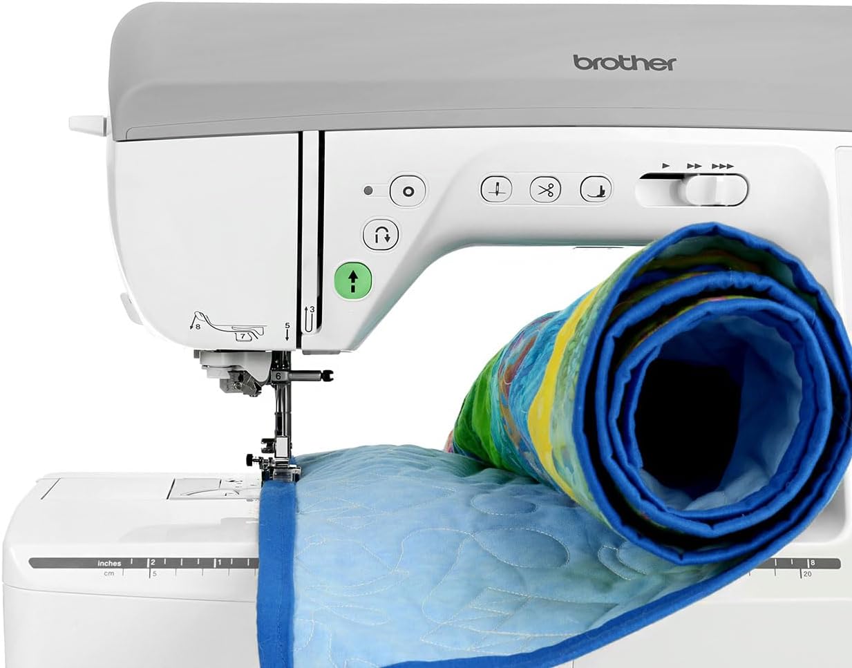 Brother NQ3550W sewing a large piece of fabric
