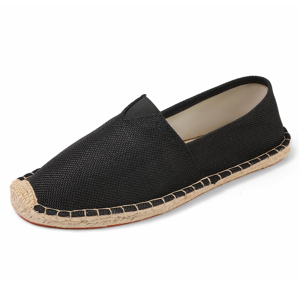 Closed Toe Canvas Slip on Flat Espadrilles Loafers for Men and Women