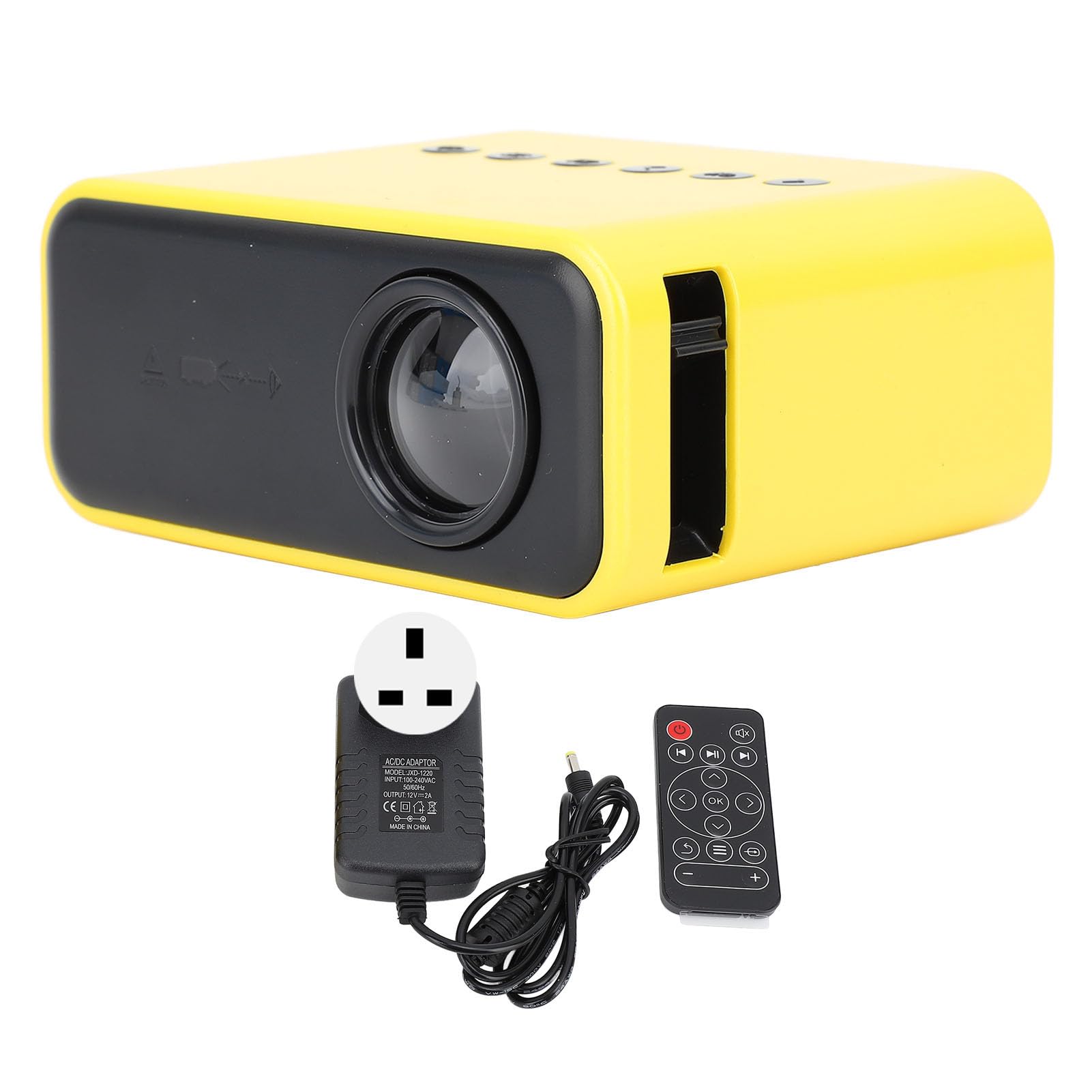 Mini proyector, multifunción HD 1080P Proyector de películas Control remoto Proyector  USB Teléfono Misma función de pantalla Teatro Compatible para teléfono  portátil (Enchufe estadounidense 100-240 V) : Amazon.com.mx: Electrónicos
