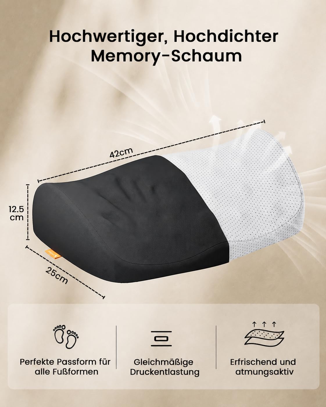 ProtoArc Fussstütze Unterm Schreibtisch Ergonomische mit Massagenoppen