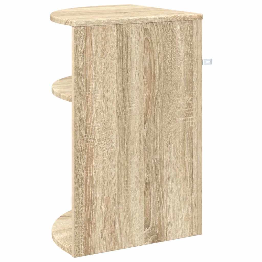 Beistelltisch Sonoma-Eiche 39,7 x 39,7 x 60 cm Holzwerkstoff, moderner Couchtisch mit Ablagefächern, Kleiner Beistellschrank für Wohnzimmer, Flur und Büro