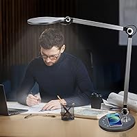 Vista 2 de Lámpara de escritorio, lámpara de escritorio de arquitecto LED, lámparas de escritorio para oficina en casa, lámpara de mesa con cargador