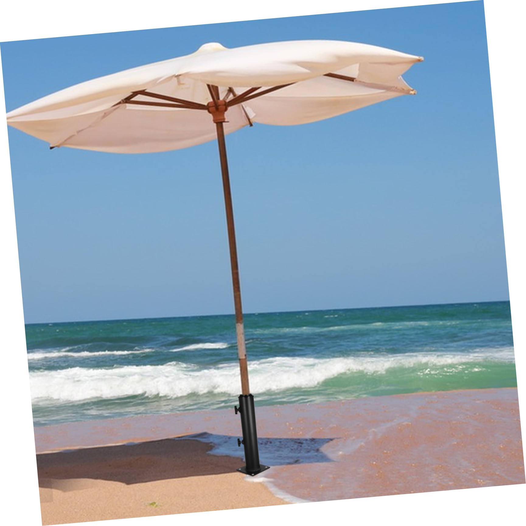 Portaombrelli per Vacanze Estive da Esterno Base in Ferro Robusto con Tubo di Base Ombrello Supporto Ombrellone Antivento Versatile per Ombrellone da Patio e Bordo Piscina