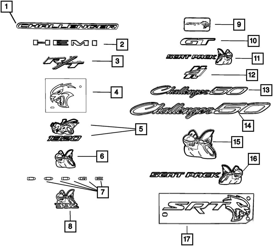 Mopar 68394607AB NAME PLATEHELLCAT