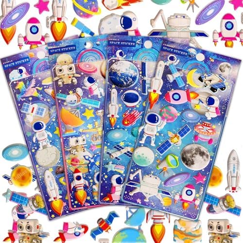 FunBlast Kawaii Stickers Set – 6 Sheets, 90+ Pcs Puffy Stickers for ...