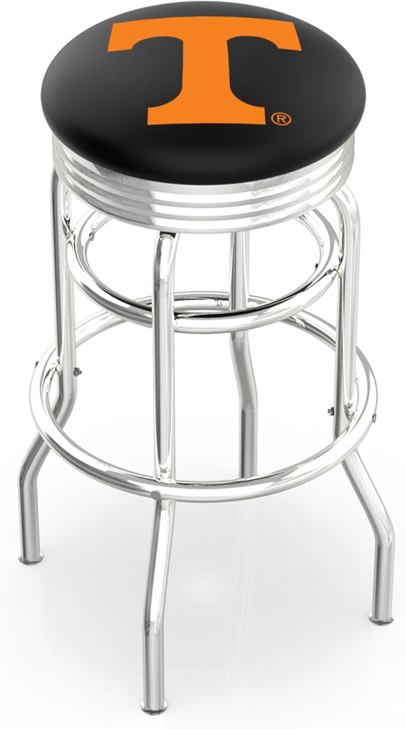 HBS L7C3C Tennessee 25" Double-Ring Swivel Counter Stool with Chrome Finish