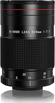Amazon.co.jp: Lightdow EFミラーレンズ 500mm F7.5 対応Canon 望遠レ