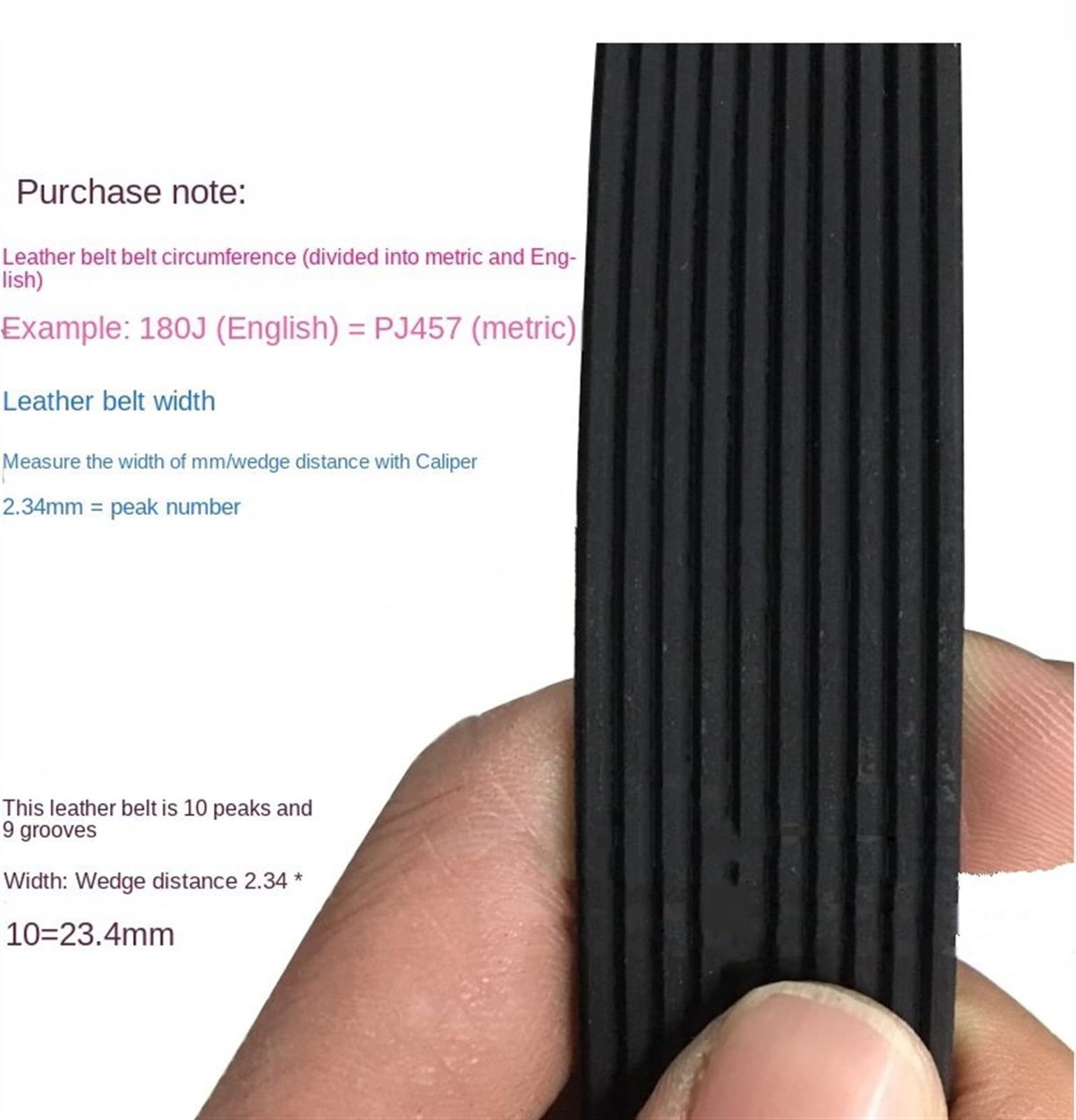 Courroie Transmission Courroie D'entraînement Nervurée 140J PJ356 Pour Tapis Roulant Planer Ceinture Conduite(1piece140J,5 Ribs